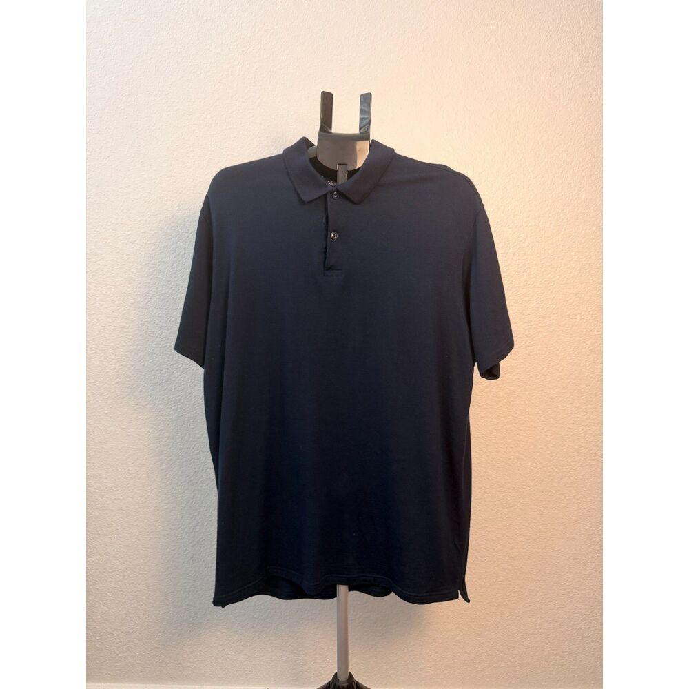 Wool & Prince 100% Merino Wool Polo Men’s XL Navy Short Sleeve Shirt